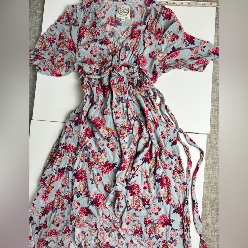 Midi high low floral dress